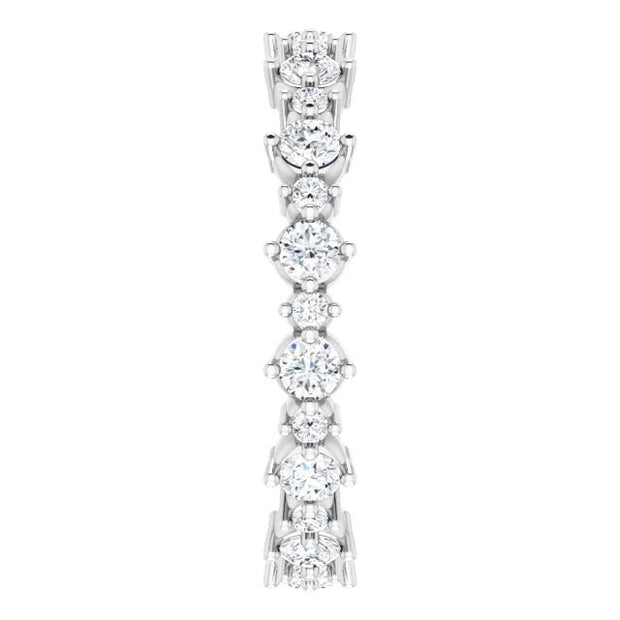 14K White 1 CTW Natural Diamond Eternity Band Size 7 - Robson's Jewelers