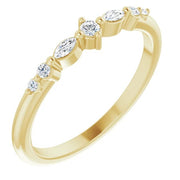 14K Yellow 1/8 CTW Natural Diamond Stackable Ring - Robson's Jewelers