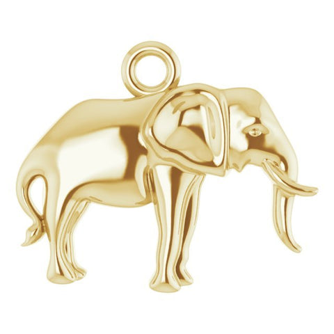 14K Yellow Elephant Dangle - Robson's Jewelers