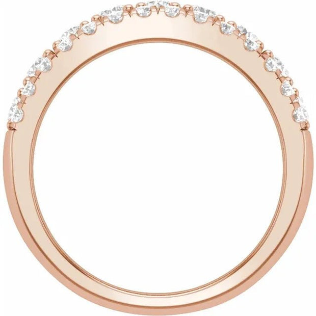 14K Rose 1 1/2 CTW Lab-Grown Diamond Anniversary Band - Robson's Jewelers