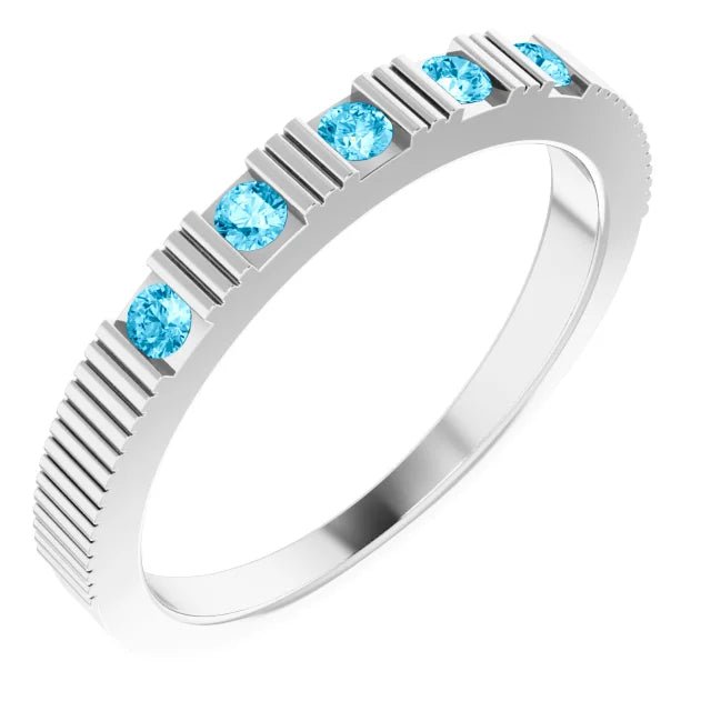 Aquamarine hot sale stackable band