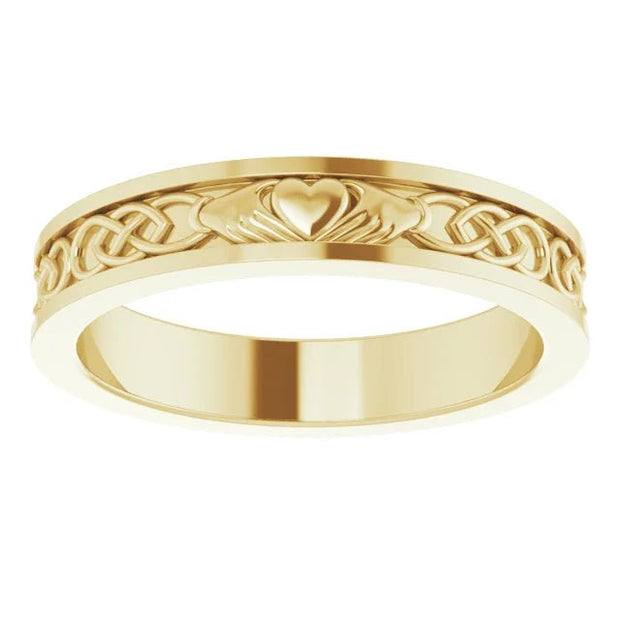 14K Yellow 2.6 mm Claddagh Band - Robson's Jewelers