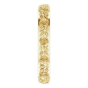 14K Yellow 2.7 mm Floral Band Size 7 - Robson's Jewelers