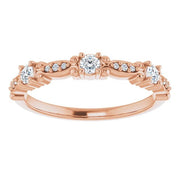 14K Rose 1/5 CTW Natural Diamond Vintage-Inspired Anniversary Band - Robson's Jewelers
