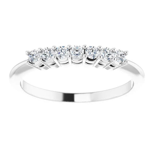 14K White 1/5 CTW Natural Diamond Seven-Stone Anniversary Band - Robson's Jewelers