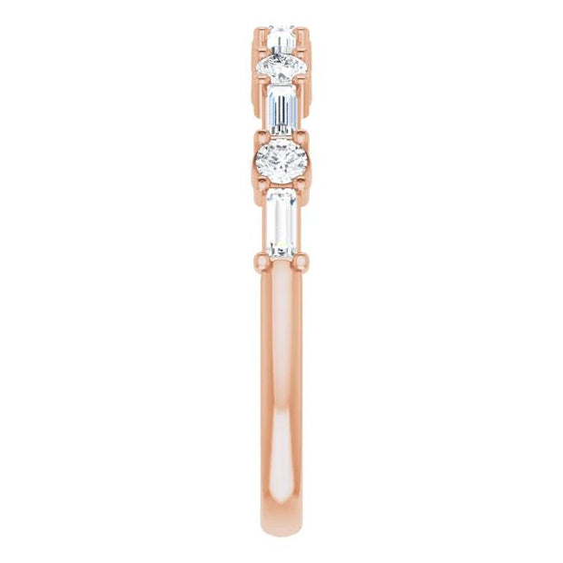 14K Rose 3/8 CTW Natural Diamond Anniversary Band - Robson's Jewelers