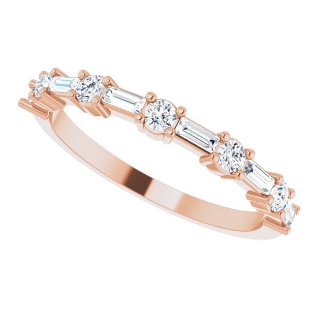 14K Rose 3/8 CTW Natural Diamond Anniversary Band - Robson's Jewelers