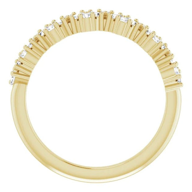 14K Yellow 3/8 CTW Natural Diamond Scattered Anniversary Band - Robson's Jewelers