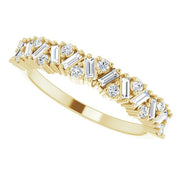 14K Yellow 3/8 CTW Natural Diamond Scattered Anniversary Band - Robson's Jewelers