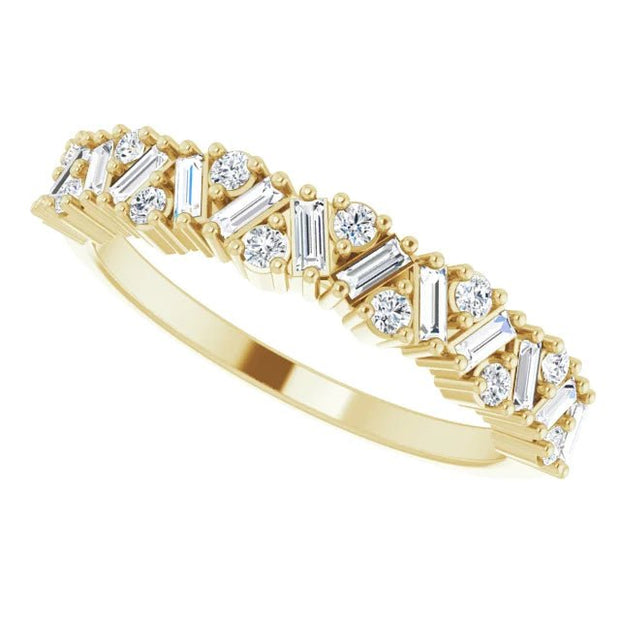 14K Yellow 3/8 CTW Natural Diamond Scattered Anniversary Band - Robson's Jewelers