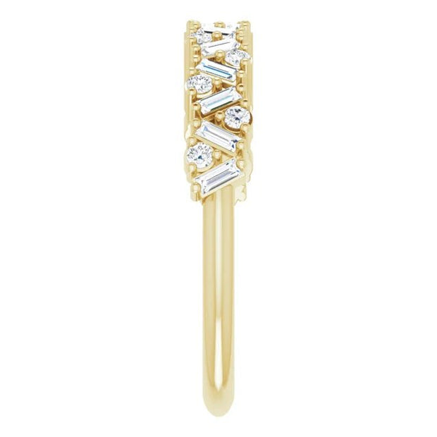 14K Yellow 3/8 CTW Natural Diamond Scattered Anniversary Band - Robson's Jewelers