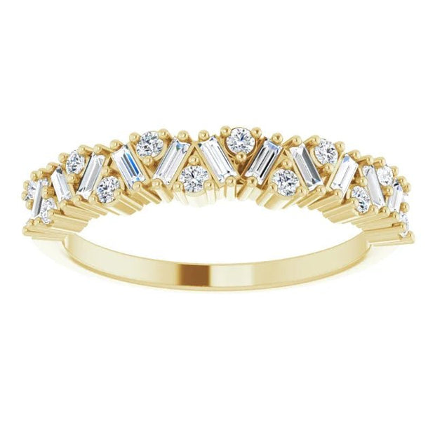 14K Yellow 3/8 CTW Natural Diamond Scattered Anniversary Band - Robson's Jewelers