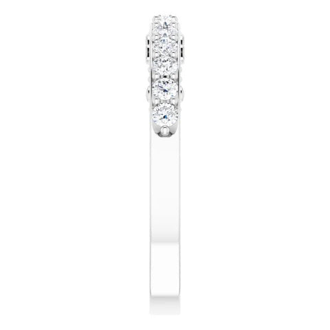 14K White 3/8 CTW Natural Diamond Anniversary Band - Robson's Jewelers