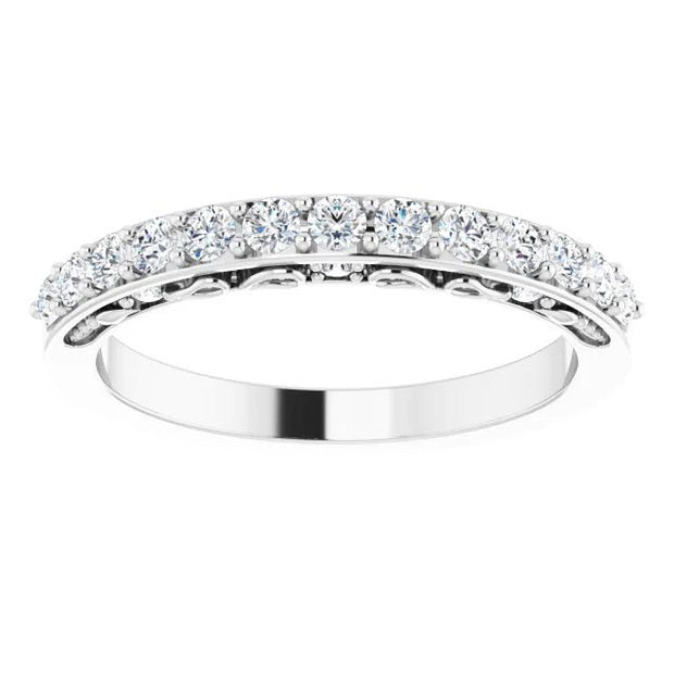 14K White 3/8 CTW Natural Diamond Anniversary Band - Robson's Jewelers