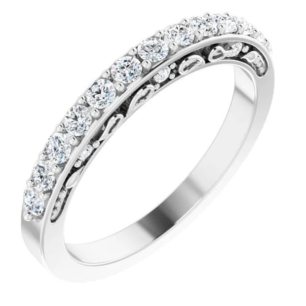 14K White 3/8 CTW Natural Diamond Anniversary Band - Robson's Jewelers