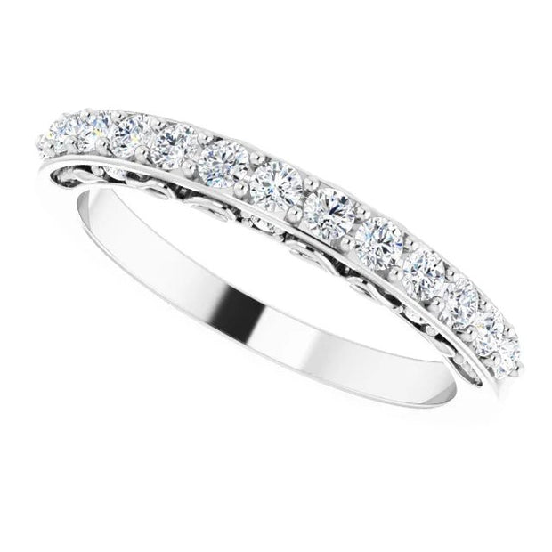 14K White 3/8 CTW Natural Diamond Anniversary Band - Robson's Jewelers