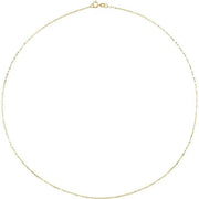 14K Yellow 1.55 mm Figaro 18" Chain - Robson's Jewelers