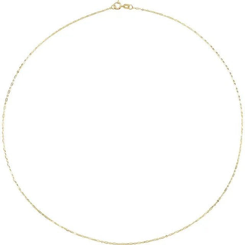 14K Yellow 1.55 mm Figaro 18" Chain - Robson's Jewelers