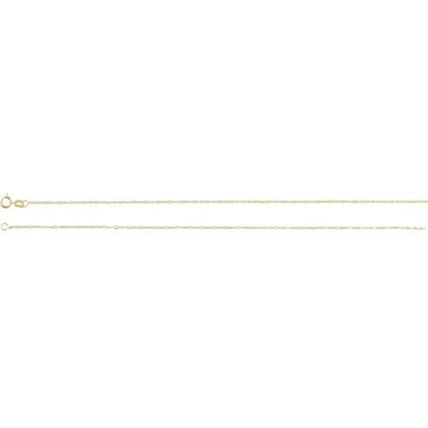 14K Yellow 1.55 mm Figaro 18" Chain - Robson's Jewelers