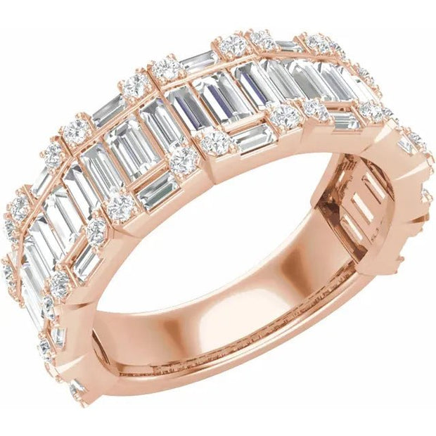 14K Rose 2 CTW Lab-Grown Diamond Anniversary Band - Robson's Jewelers