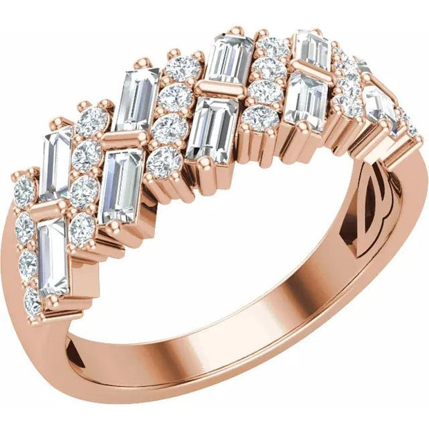 14K Rose 9/10 CTW Lab-Grown Diamond Anniversary Band - Robson's Jewelers