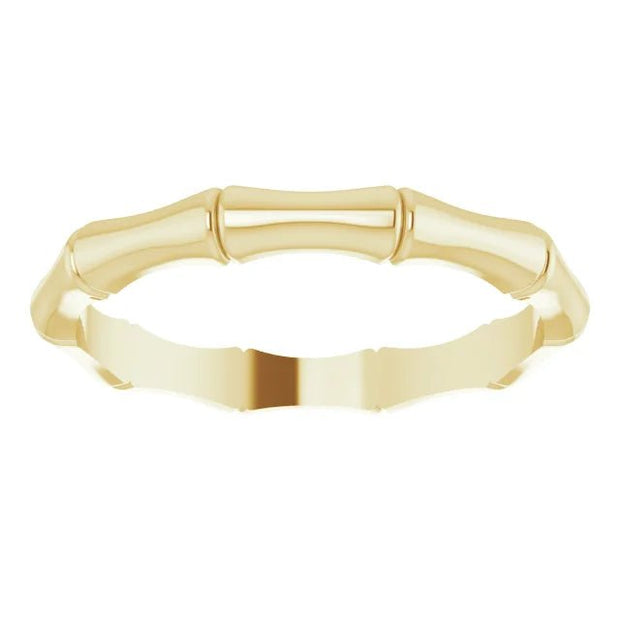 14K Yellow 2.8 mm Bamboo Band Size 8 - Robson's Jewelers