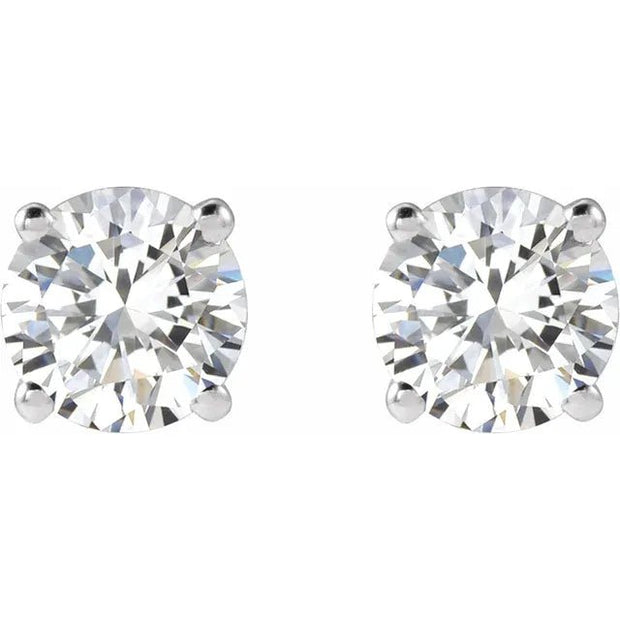 14K White 1 CTW Natural Diamond Stud Earrings - Robson's Jewelers