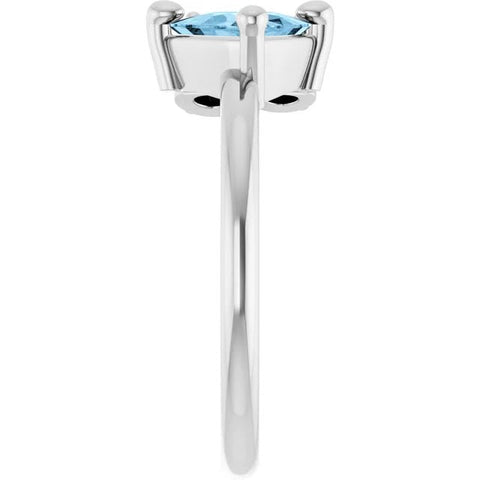 14K White Natural Sky Blue Topaz, Natural Tsavorite Garnet & Natural Tanzanite Ring - Robson's Jewelers