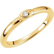 14K Yellow .02 CTW Natural Diamond Stackable Ring - Robson's Jewelers
