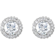 14K White 1 1/3 CTW Natural Diamond Earrings - Robson's Jewelers