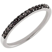 14K White 1/5 CTW Black Diamond Band - Robson's Jewelers