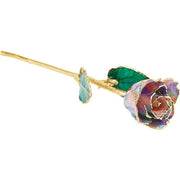 Lacquered October Opal Colored Rose with Gold Trim - Robson's Jewelers
