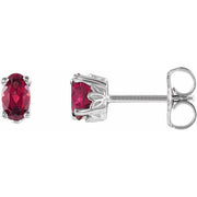 14K White Natural Mozambique Garnet Earrings - Robson's Jewelers