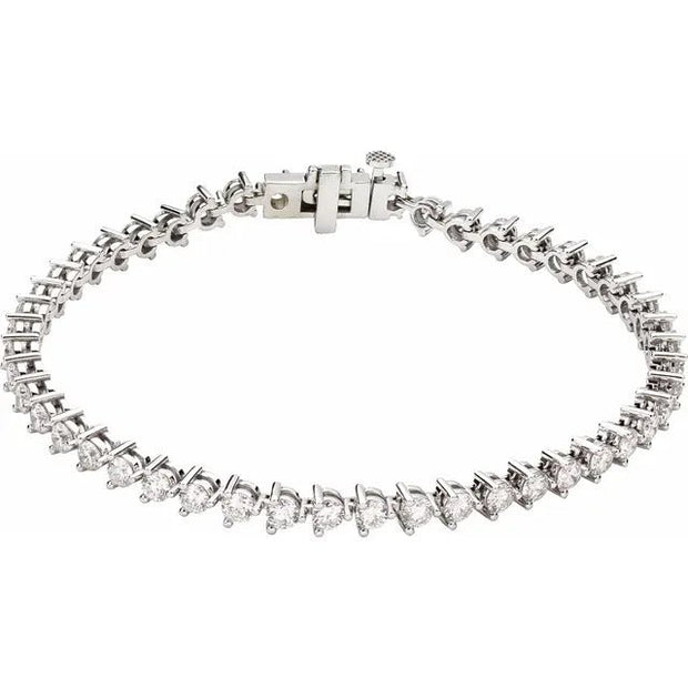 14K White 4 3/4 CTW Lab-Grown Diamond Line 7 1/4" Bracelet - Robson's Jewelers