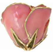 Lacquered Pink Pearl Rose with Gold Trim - Robson's Jewelers