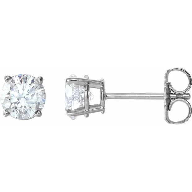 14K White 1 CTW Natural Diamond Stud Earrings - Robson's Jewelers