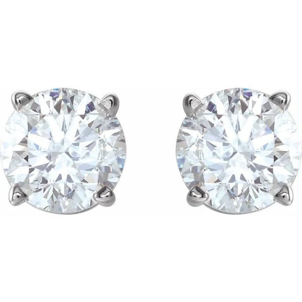 14K White 1 CTW Natural Diamond Stud Earrings - Robson's Jewelers