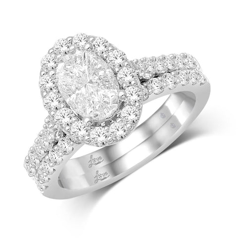 Lovecuts 14K White Gold 1 1/2 Ct.Tw. Diamond Bridal Ring - Robson's Jewelers