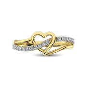 10K Yellow Gold 1/20 Ct.Tw. Diamond Heart Ring - Robson's Jewelers