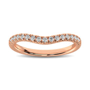 14K Rose Gold 1/3 Ct.Tw. Diamond Curve Band - Robson's Jewelers