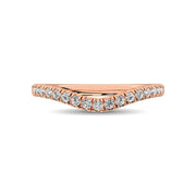 14K Rose Gold 1/3 Ct.Tw. Diamond Curve Band - Robson's Jewelers