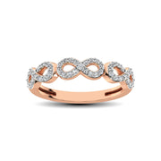 14K Rose Gold 1/4 Ct.Tw. Diamond Open Frame Stackable Band - Robson's Jewelers