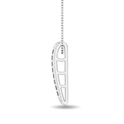 Diamond 1/4 Ct.Tw. Round and Baguette Fashion Pendant in 10K White Gold - Robson's Jewelers