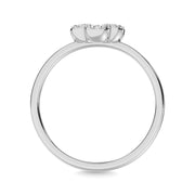 Diamond 1/4 ct tw Clover Ring in 14K White Gold - Robson's Jewelers
