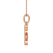 Diamond 1/8 Ct.Tw. Letter R Pendant in 10K Rose Gold - Robson's Jewelers
