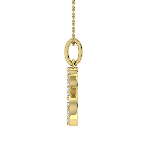 Diamond 1/8 Ct.Tw. Letter S Pendant in 10K Yellow Gold - Robson's Jewelers