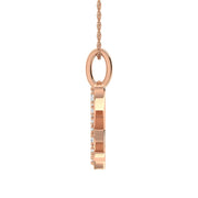 Diamond 1/8 Ct.Tw. Letter X Pendant in 10K Rose Gold - Robson's Jewelers
