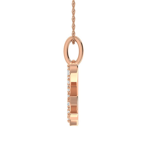 Diamond 1/8 Ct.Tw. Letter X Pendant in 10K Rose Gold - Robson's Jewelers