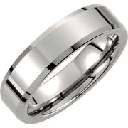 Tungsten 6 mm Beveled-Edge Band Size 10 - Robson's Jewelers