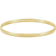 14K Yellow 6 mm Half Round Bangle 7 3/4" Bracelet - Robson's Jewelers